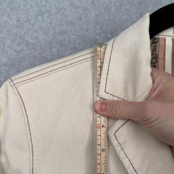 Gap Womens VTG Corduroy Blazer Jacket Size 16 Tan Western Y2K Neutral NEW - Picture 10 of 12